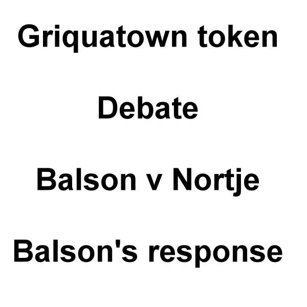 Scott Balson responds to Pierre Henri on Griquatown tokens