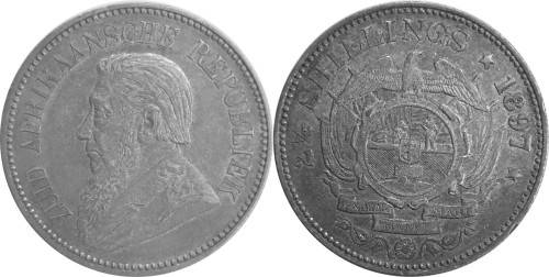 Mint State or close (MS/AU+) | 1897 ZAR Kruger 2.5 Shillings | Rare | Superb Details