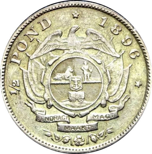 Premium ZAR Gold | 1896 ZAR 1/2 Pond AU | Lustrous | Sought After in higher grades