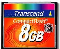 8GB Transcend Compact Flash Card