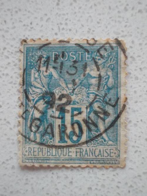 France 1877 "Peace and Commerce" 15 cents