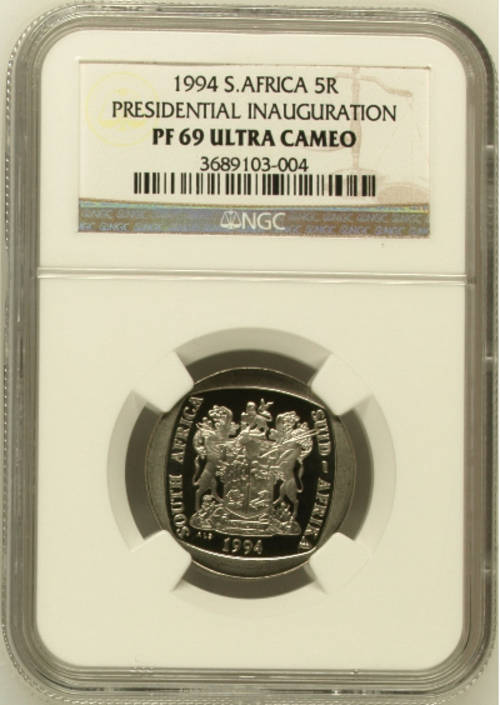 ***1994 PRESIDENTIAL INAUGURATION R5 PF69UC***2nd FINEST KNOWN***ONLY 9 BETTER***NGC***