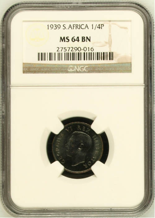 1939 1/4p FARTHING MS64BN***HIGH GRADE***KEY DATE***NGC