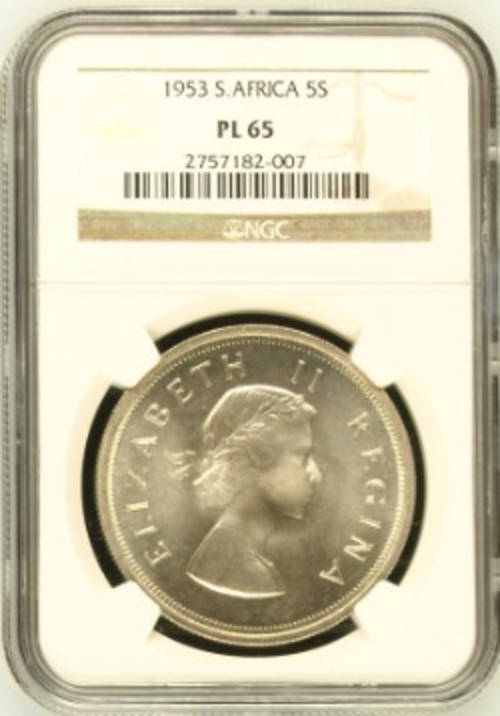1953 5S CROWN PL65***BEAUTIFUL GOLDEN HUE***NGC
