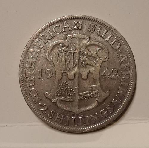 1942 South African 2 shillings