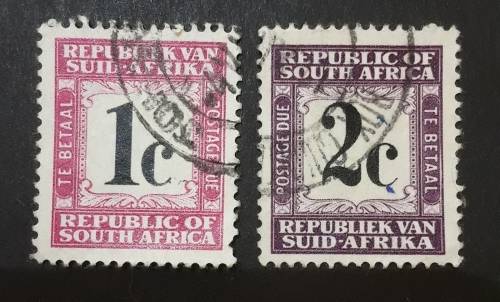 1961/67 South Africa postage due stamps