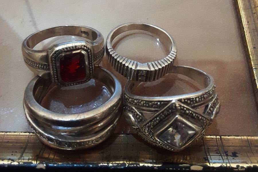 .925 Silver rings lot 2