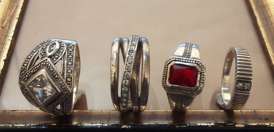 .925 Silver rings lot 2