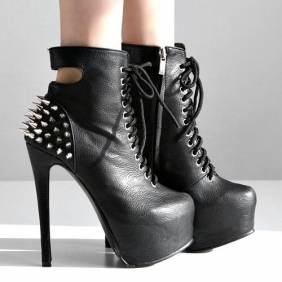 Roman Tide Restoring Ancient Ways rivet Hollow out Ankle Boots