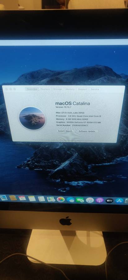 Apple iMac 21.5 inch Slim, Core i5 2.9GHz, 1TB, 8GB RAM, Nvidia
