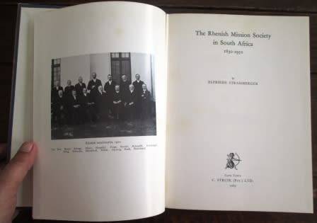 RESERVED FOR HANS HUGO THE RHENISH MISSION SOCIETY IN SOUTH AFRICA 1830-1950 - Elfriede Strassberger
