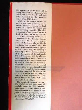 The 1820 Settlers of Salem Hezekiah Sephton`s Party - A.E. Makin