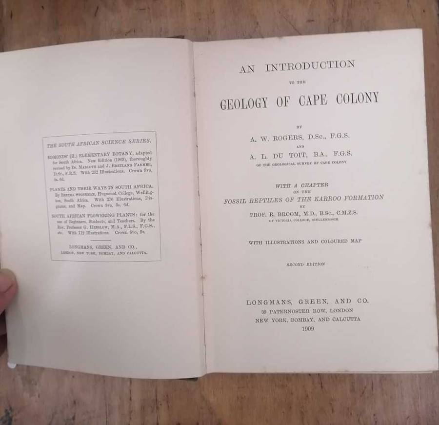 The Geology of Cape Colony - Rogers & Du Toit (1909)