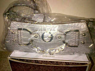 Original GUESS Silver Purse Bag