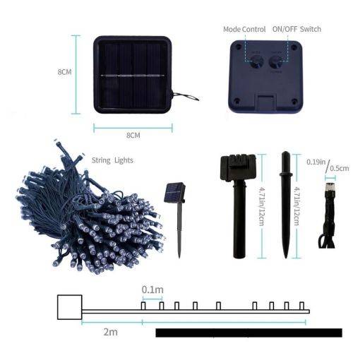 10M 100 LED solar fairy lights (warm white)