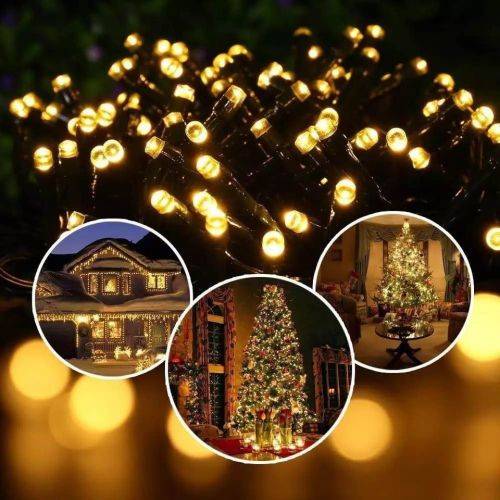 10M 100 LED solar fairy lights (warm white)