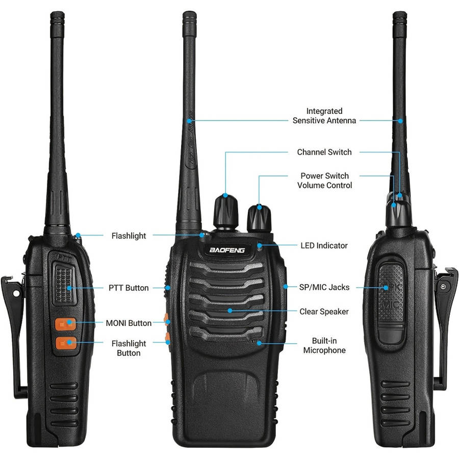 BaoFeng BF-888S Two Way Radio with Built-in LED Flashlight