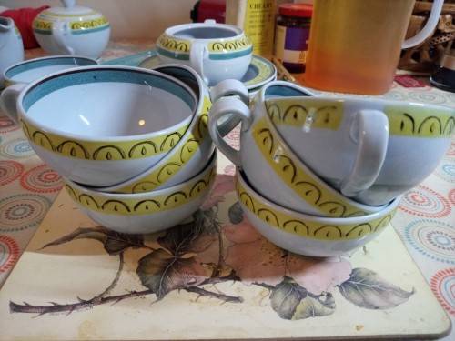 Arabia Finland Crownband 3 coffee/Tea cups