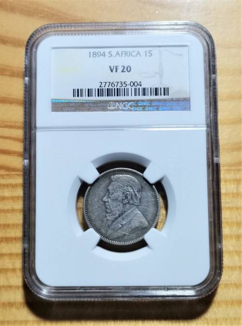 ZAR 1894 SHILLING. NGC VF20.