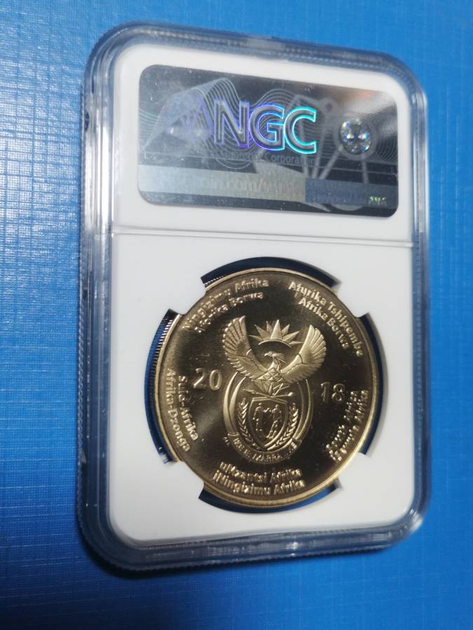2018 MANDELA CENTENARY R50 MEDALLION. MS69. NGC.