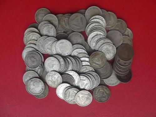 SILVER BULLION SALE!!!  100 x SA Union Tickeys / 3p - 50% Silver!!!  Bid per 3p to take all!!!
