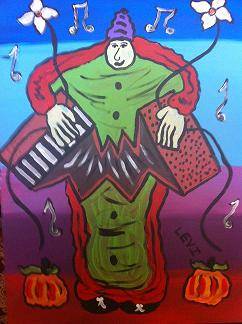 Big Big sale - Levi - Music lady - 101cm x 76cm x 3.9 cm - ready to hang