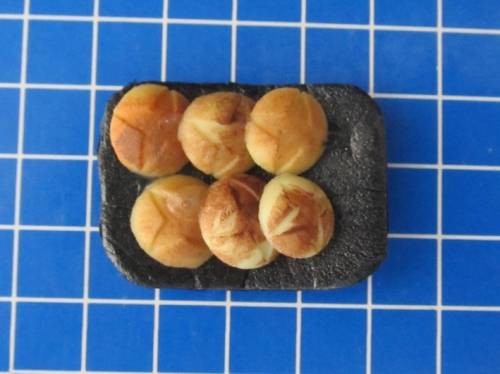 Dollhouse Miniature hand made food 1:12" scale - buns