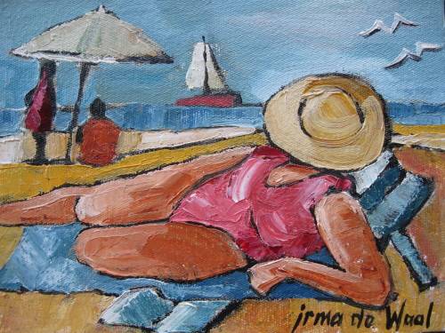 "Holiday time" Original oil by IRMA DE WAAL.