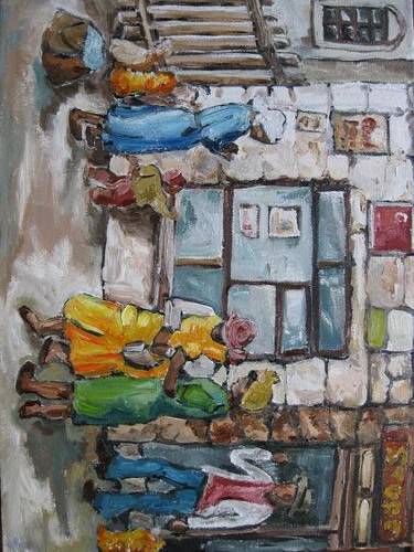 "General Store" 400 x 300mm Ready to hang! Oil by IRMA DE WAAL