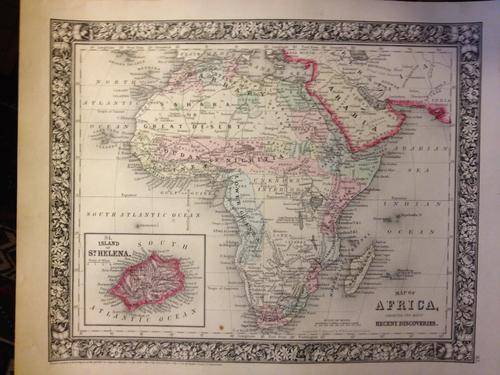 Map of Africa 1860 - Original