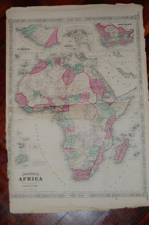 Map of Africa 1864 - Original
