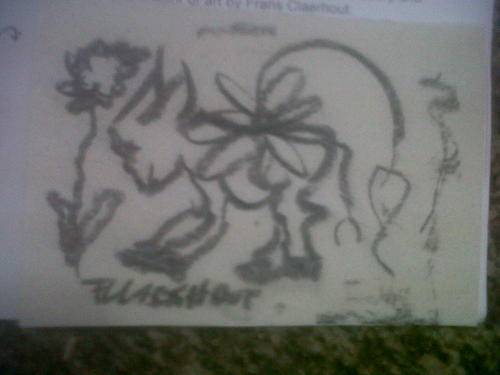 Frans Claerhout, Donkey with flowerson back, Original Signature, Keith Johns