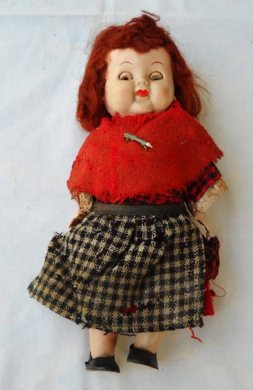 SMALL CELLULOID DOLL-27 CM / 11 IN TALL-VINTAGE-GOOD CONDITION