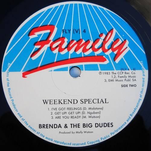 BRENDA & THE BIG DUDES - WEEKEND SPECIAL - LP - SOUTH AFRICA - 1983 - VG / VG
