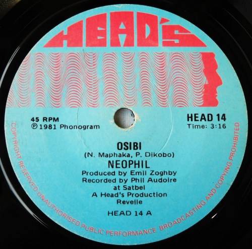 NEOPHIL - OSIBI / HONA LE HWANENE - 7 SINGLE 45 - SOUTH AFRICA - VG