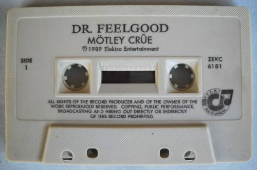 MOTLEY CRUE - DR. FEELGOOD - CASSETTE TAPE - SOUTH AFRICA - VG