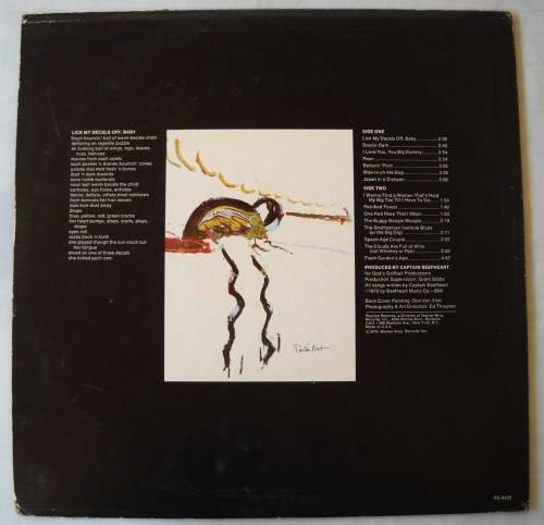 CAPTAIN BEEFHEART & THE MAGIC BAND - LICK MY DECALS OFF, BABY - LP - USA - EXC / VG
