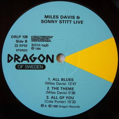 MILES DAVIS & SONNY STITT - LIVE IN STOCKHOLM 1960 - DBL LP - GATEFOLD - SWEDEN - EXC / EXC / VG+