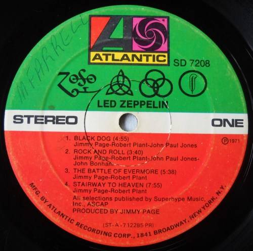 LED ZEPPELIN - UNTITLED - LP - GATEFOLD - USA - VG+ / VG