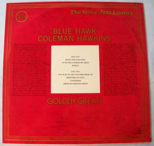 COLEMAN HAWKINS - BLUE HAWK - LP - SOUTH AFRICA - VG+ / VG+  - JAZZ