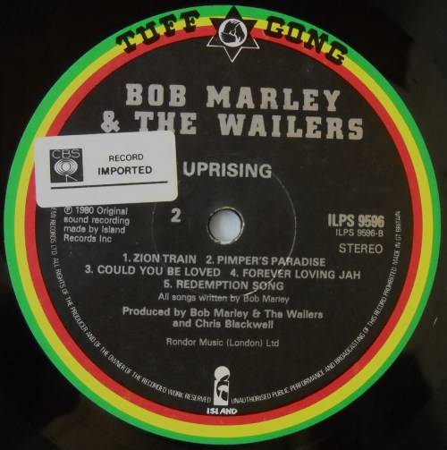 BOB MARLEY & THE WAILERS - UPRISING - LP - UK - EXC / EXC