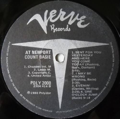 COUNT BASIE - AT NEWPORT - LP - SOUTH AFRICA - EXC / VG
