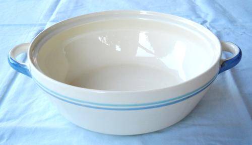 SUSIE COOPER-SERVING DISH-BLUE HANDLES-25 CM WIDE-1930s-EXCELLENT CONDITION