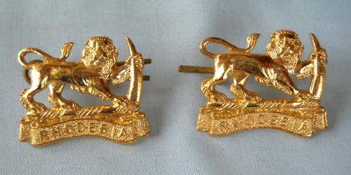 RHODESIA-2 X ANODISED GOLD MESS DRESS BADGES-EXCELLENT CONDITION