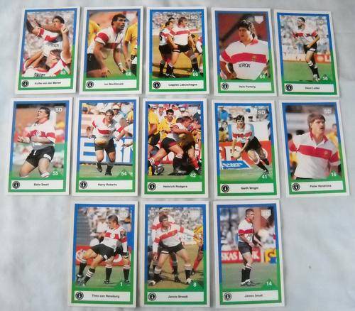 13 x SPORTS DECK CARDS-1992-TRANSVAAL-RUGBY-BANKFIN CURRIE CUP SERIES-EXCELLENT CONDITION-LIONS