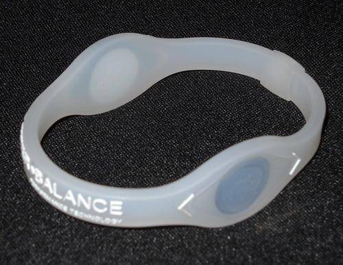 Power Balance SILICON Wrist Bracelet CLEAR Large BRAND NEW IN BOX  FREE SHIPPING