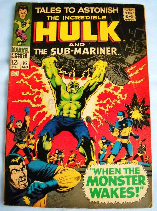 TALES TO ASTONISH-HULK/SUB-MARINER- MARVEL COMICS-#99-1968