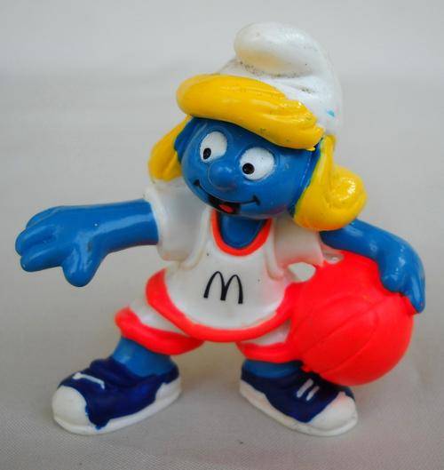 SMURF - MaC DONALD'S BASKETBALL SMURFETTE-PEYO-Schlumpf-EXCELLENT CONDITION
