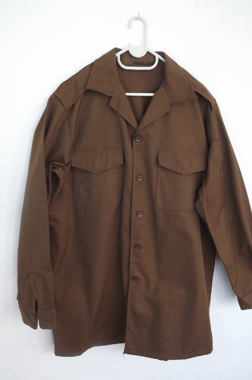 SADF long sleeve shirt with epuletts.Extra large. 125cm chest.New condition
