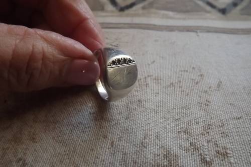 men's signet ring in 925 silver.Place for an scription.Size 9